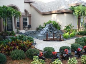 Water feature with great landscaping